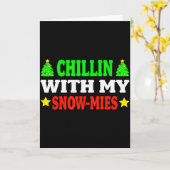 Funny Christmas Kids Christmas Pajamas Girls Boys Karte (Gelbe Blume)