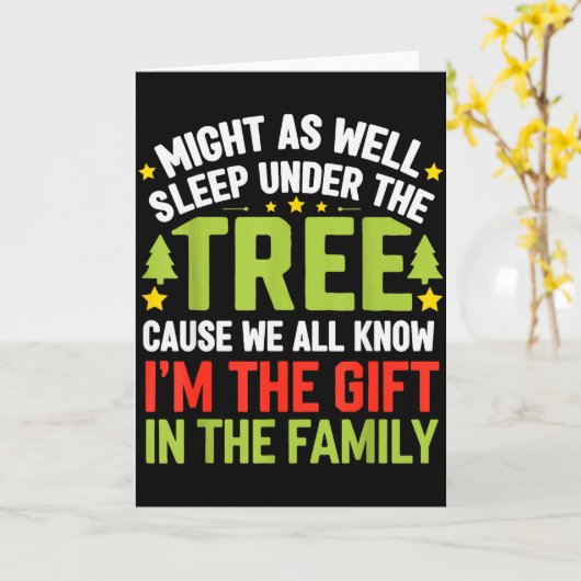 Funny Christmas Kids Mens Christmas Pajamas Women  Karte (Gelbe Blume)