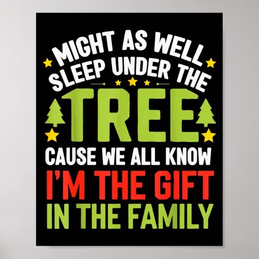 Funny Christmas Kids Mens Christmas Pajamas Women Poster (Vorne)