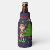 Funny Christmas Kleine Geschenk DEIN NAME Beer Flaschenkühler (Flaschenvorderseite)