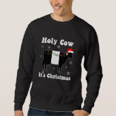 Funny Christmas Kuh Beltie Beltie Galloway Geschen Sweatshirt (Vorderseite)