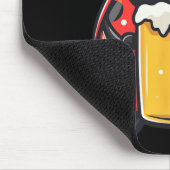 Funny Christmas Ladybug mit Bier-Comic Mousepad (Ecke)