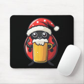 Funny Christmas Ladybug mit Bier-Comic Mousepad (Mit Mouse)