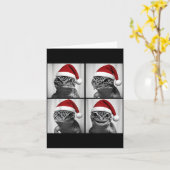 Funny Christmas Leopard Gecko Santa Photo Booth Karte (Gelbe Blume)