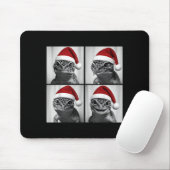 Funny Christmas Leopard Gecko Santa Photo Booth Mousepad (Mit Mouse)