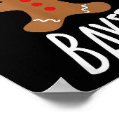 Funny Christmas Let's Get Baked Cookie Silly Gift Poster (Ecke)