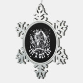 Funny Christmas Let's Get Lit Party Classic Schneeflocken Zinn-Ornament (Rechts)
