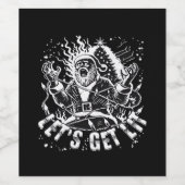 Funny Christmas Let's Get Lit Party Classic Weinetikett (Einzelnes Label)