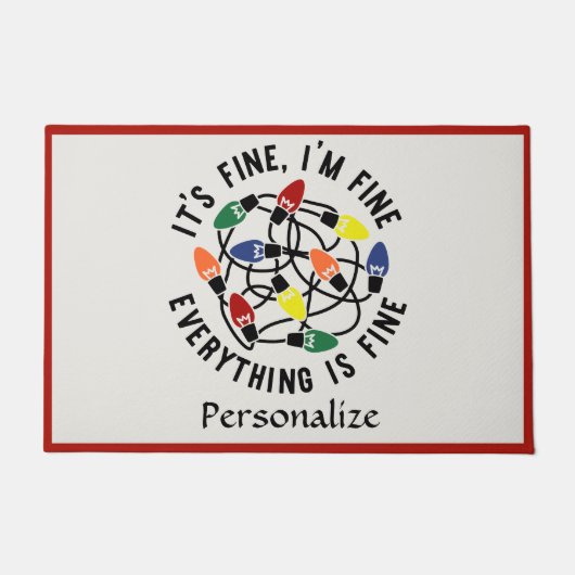 Funny Christmas Light Zitat Feiertag Spaß Fußmatte (Vorderseite)