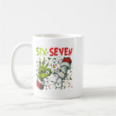 Funny Christmas Lights 6 7 Meme Six Seven Matching Kaffeetasse (Links)