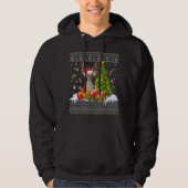 Funny Christmas Lights Chihuahua Dog Funny Xmas Ug Hoodie (Vorderseite)