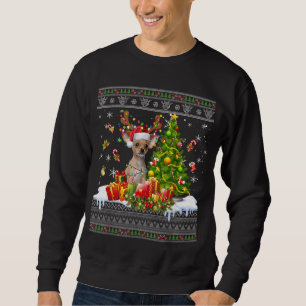Funny Christmas Lights Chihuahua Dog Funny Xmas Ug Sweatshirt