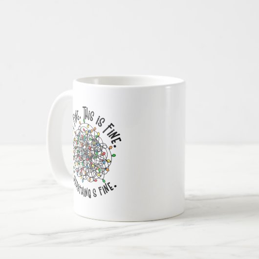 Funny Christmas Lights Ironische Weihnachtsfeier T Kaffeetasse (Vorderseite Links)