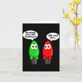 Funny Christmas Lights Joke Light Bulb Working Off Karte (Gelbe Blume)