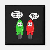Funny Christmas Lights Joke Light Bulb Working Off Magnet (Vorne)