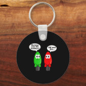 Funny Christmas Lights Joke Light Bulb Working Off Schlüsselanhänger (Vorderseite)