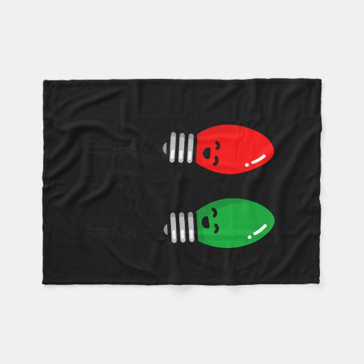 Funny Christmas Lights Pun Working Over Holidays_  Fleecedecke (Vorderseite (Horizontal))