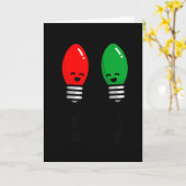 Funny Christmas Lights Pun Working Over Holidays_  Karte (Gelbe Blume)