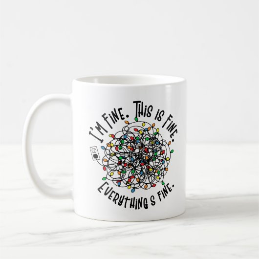 Funny Christmas Lights Sprichwort Kaffeetasse (Links)