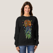 Funny Christmas Lights Updown Ananas Swing Sweatshirt (Vorne ganz)