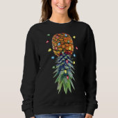 Funny Christmas Lights Updown Ananas Swing Sweatshirt (Vorderseite)