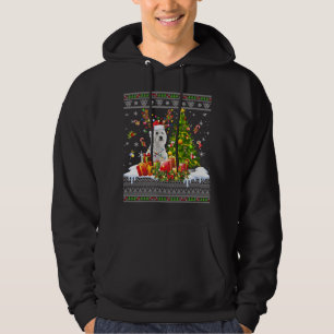 Funny Christmas Lights Westie Hund Funny Xmas häss Hoodie