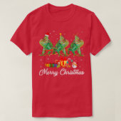 Funny Christmas Lights Xmas Pajama Chameleon Anima T-Shirt (Design vorne)