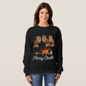 Funny Christmas Lights Xmas Pajama Fox Animals Lov Sweatshirt (Vorne ganz)