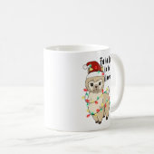 Funny Christmas Llama Kaffeetasse (VorderseiteRechts)