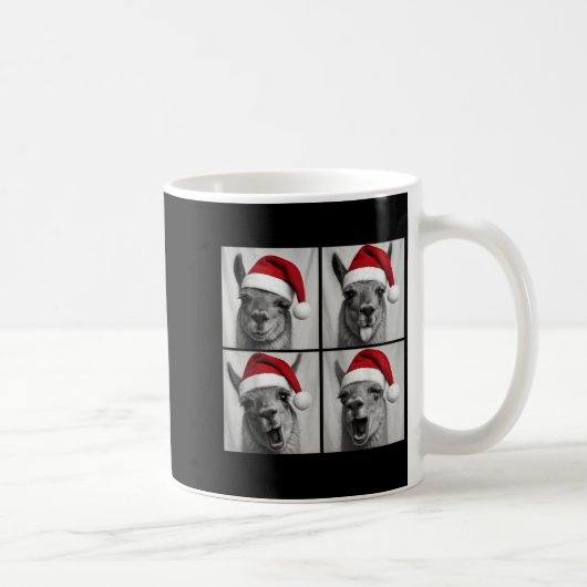 Funny Christmas Llama Santa Photo Booth  Kaffeetasse (Rechts)