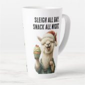 Funny Christmas Llama - Schlitten & Snack Milchtasse (Rechte Ecke)