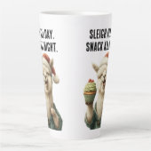 Funny Christmas Llama - Schlitten & Snack Milchtasse (Vorderseite)