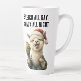 Funny Christmas Llama - Schlitten & Snack Milchtasse