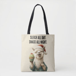 Funny Christmas Llama - Schlitten & Snack Tasche