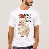 Funny Christmas Llama T-Shirt (Vorderseite)