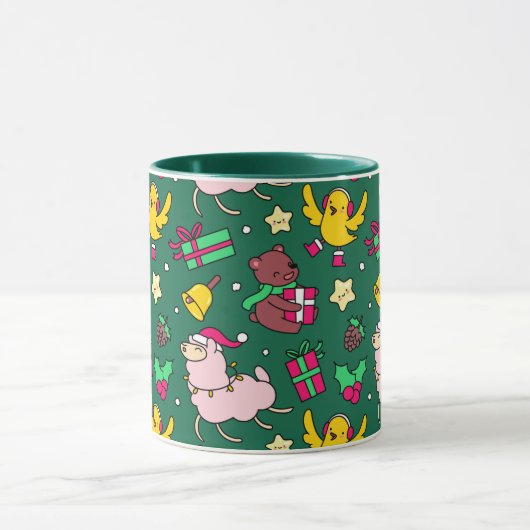 Funny Christmas Llama Tasse (Zentrum)