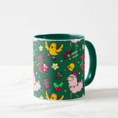 Funny Christmas Llama Tasse (VorderseiteRechts)