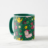 Funny Christmas Llama Tasse (Vorderseite Links)