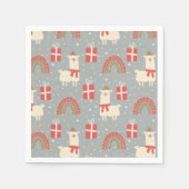 Funny Christmas Llamas Napkins Serviette (Vorderseite)