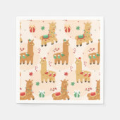 Funny Christmas Llamas Serviette (Vorderseite)