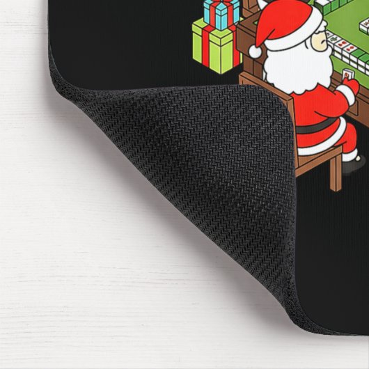 Funny Christmas Mahjong Santa Snowman Elf Reindeer Mousepad (Ecke)