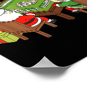Funny Christmas Mahjong Santa Snowman Elf Reindeer Poster (Ecke)