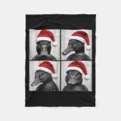 Funny Christmas Mallard Duck Santa Photo Booth  Fleecedecke (Vorderseite)