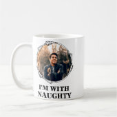 Funny Christmas Matching Couple Naughty Nice Photo Kaffeetasse (Links)