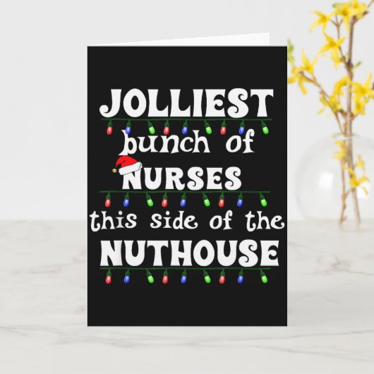 Funny Christmas Matching Group Work Jolliest Bunch Karte (Gelbe Blume)