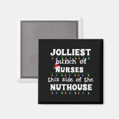Funny Christmas Matching Group Work Jolliest Bunch Magnet (Vorderseite/Rückseite)