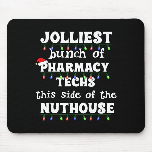 Funny Christmas Matching Group Work Pharmacy Techn Mousepad (Vorne)