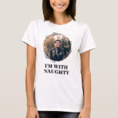 Funny Christmas Matching Paar nacktes nettes Foto T-Shirt (Vorderseite)