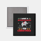Funny Christmas Math Lehrer Hippopotenuse Math Lo Magnet (Vorderseite/Rückseite)