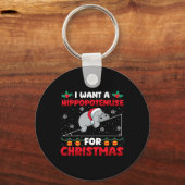 Funny Christmas Math Lehrer Hippopotenuse Math Lo Schlüsselanhänger (Vorderseite)